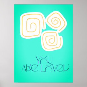Poster Arte de Parede de Berçário Você É Amado