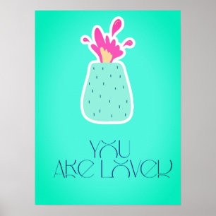 Poster Arte de Parede de Berçário Você É Amado