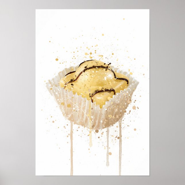 Poster Arte de Parede de Bolo Impresso 'French Fancie Lem (Frente)