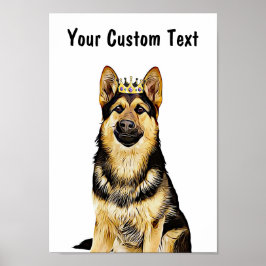 Poster Arte de Parede de Cachorros Personalizada | GERMAN