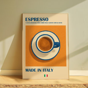 Poster Arte de Parede de Café Espresso Italiano, Café Ret