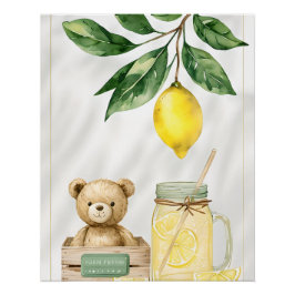 Póster Arte de Parede de Chuvada de Bebê Limão Fresco da 