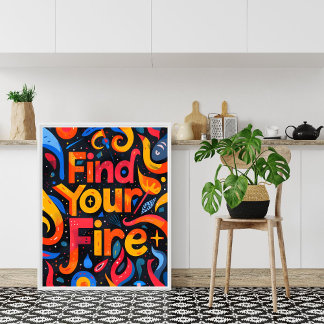 Poster Arte de Parede de Citação Motivacional Curta Color