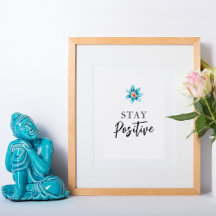 Arte de Parede de Citação Motivacional Positiva De