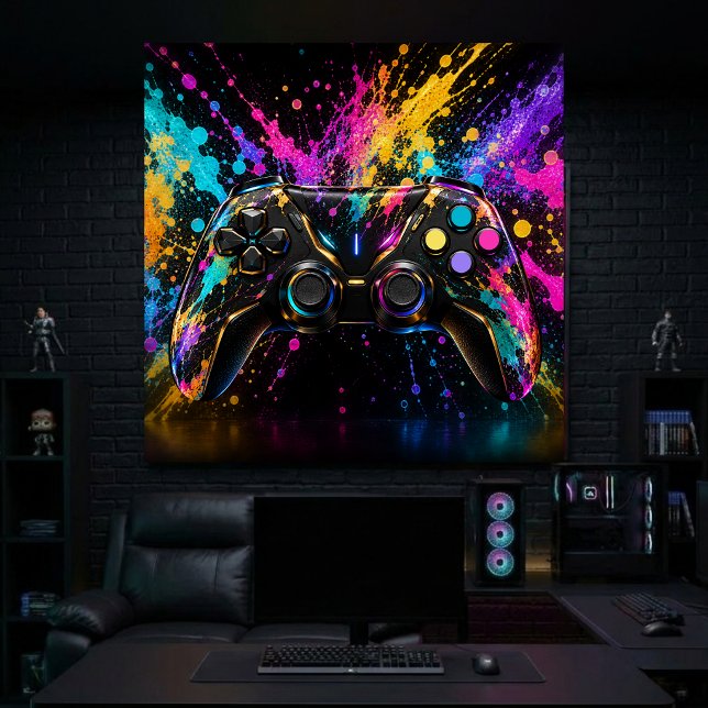 Póster Arte de Parede de Controle de Jogo (Gaming Controller Wall Art )