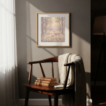 Arte de Parede de Corça e Filhote