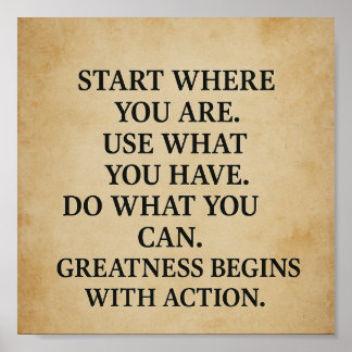 Poster Arte de Parede de Cotação Motivacional Inspiracion