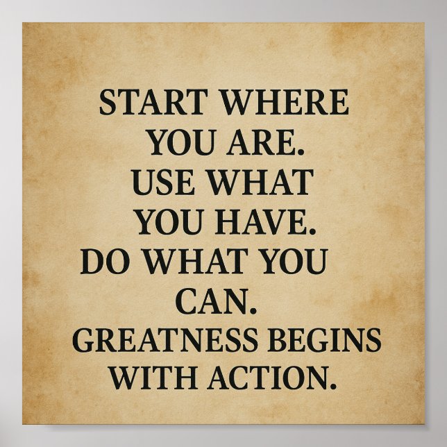 Poster Arte de Parede de Cotação Motivacional Inspiracion (Frente)