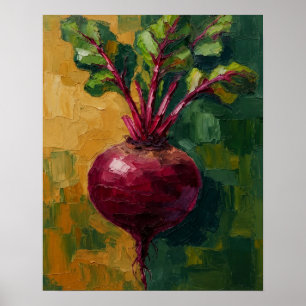 Poster Arte de Parede de Cozinha de Beterraba