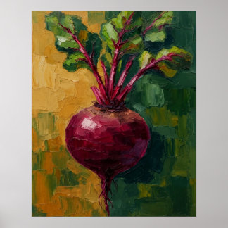 Poster Arte de Parede de Cozinha de Beterraba