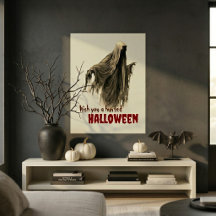 Arte de Parede de Creme de Fantasma de Halloween A