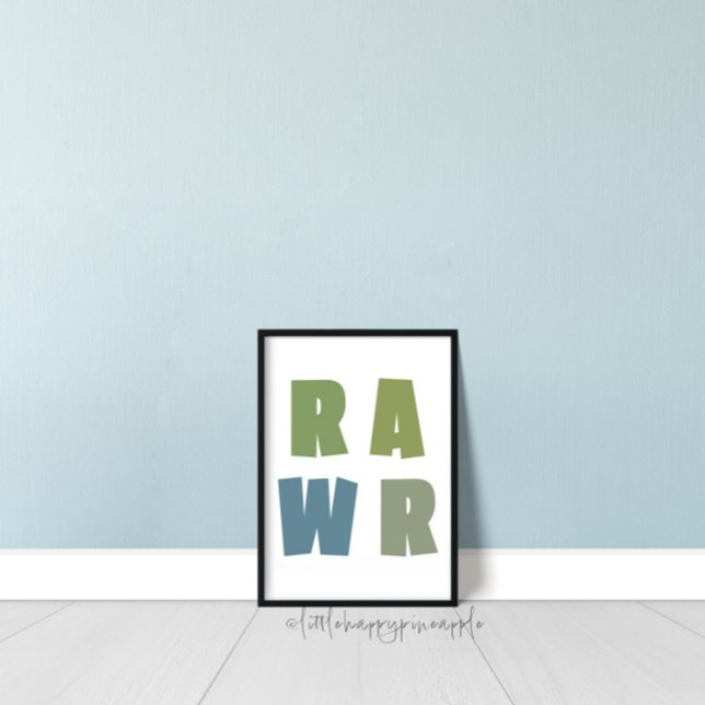 Poster Arte de Parede de Dinossauro para Quarto de Crianç (Criador carregado)