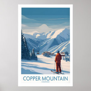 Poster Arte de Parede de Esqui Copper Mountain Esportes d