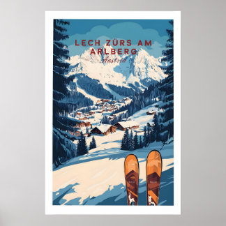 Poster Arte de Parede de Esqui Lech Zürs am Arlberg Impre