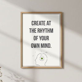 Poster Arte de Parede de Estúdio Criativo. Inspiração Min