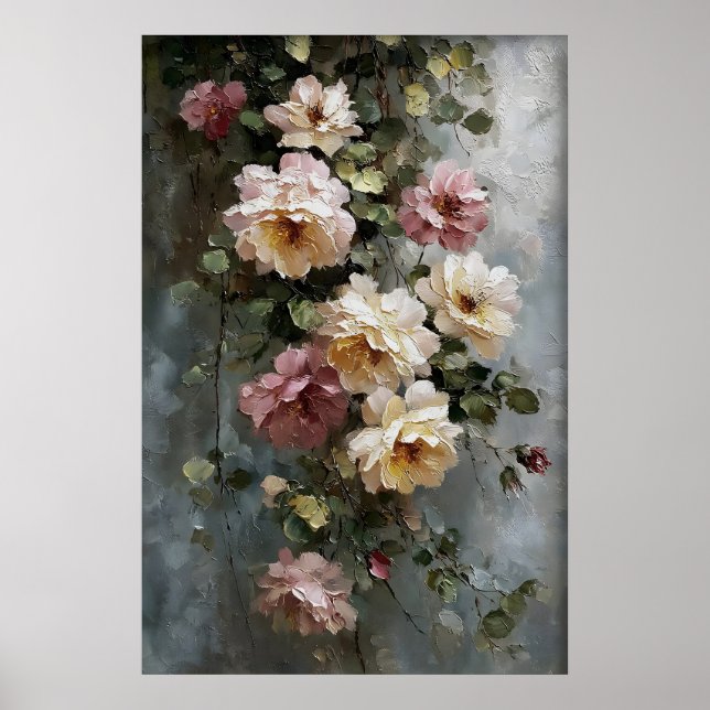 Poster Arte de Parede de Flores Imprimíveis, Antiga Campi (Frente)