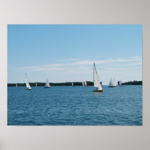 Poster Arte de Parede de Foto Cena de Barco de Venda Rega