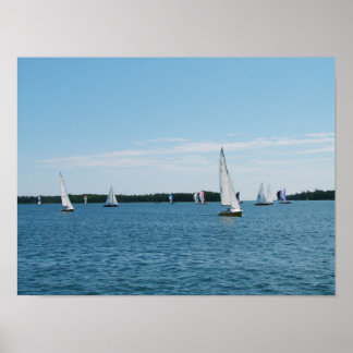 Poster Arte de Parede de Foto Cena de Barco de Venda Rega