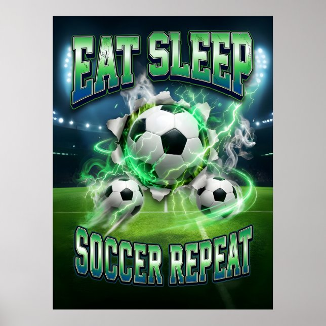 Poster Arte de Parede de Futebol - Estilo Bootleg Retrô d (Frente)