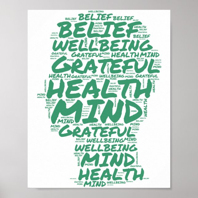 Poster Arte de Parede de Gratidão Minimalista Moderna (Frente)