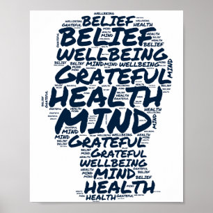 Poster Arte de Parede de Gratidão Minimalista Moderna