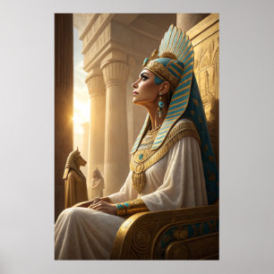 Poster Arte de parede de Hatshepsut, retrato de rainha eg