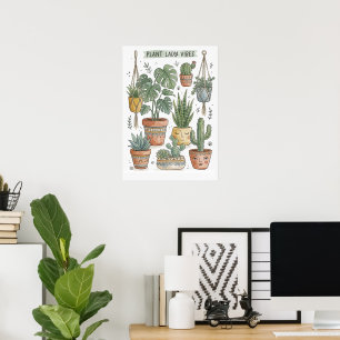 Poster Arte de parede de Ilustração Botânica, Presente pa
