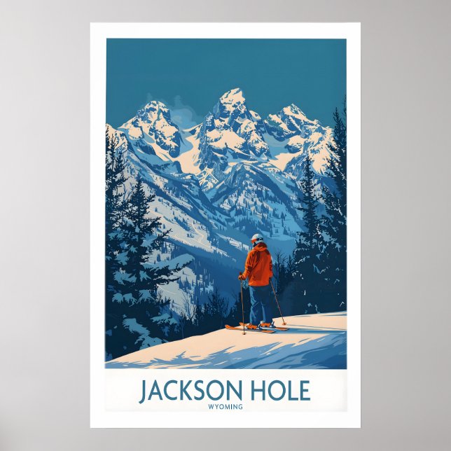 Poster Arte de Parede de Jackson Hole - Wyoming 1 (Frente)