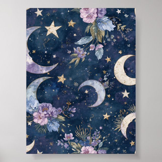 Poster Arte de Parede de Jardim Roubado pelo Luar | Lua C (Frente)