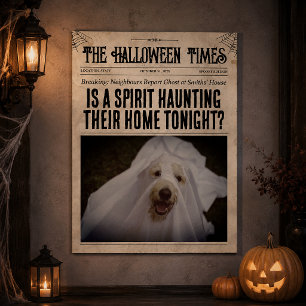 Poster Arte de parede de jornal personalizado de Hallowee