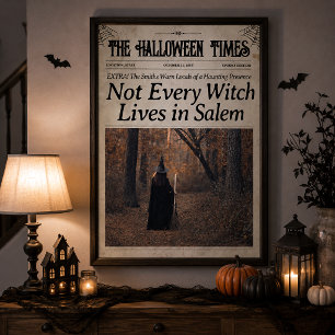 Poster Arte de parede de jornal personalizado de Hallowee