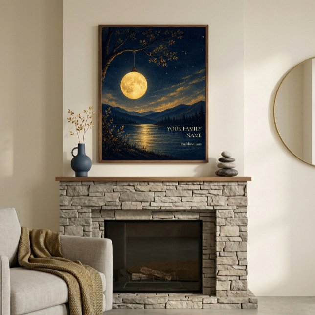 Poster Arte de Parede de Lanterna Lunar Personalizada (Criador carregado)