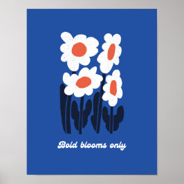 Poster Arte de Parede de Margarida Retro de Verão Apenas 