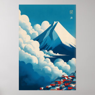 Poster Arte de Parede de Nuvens Japonesas - Nuvens Camada