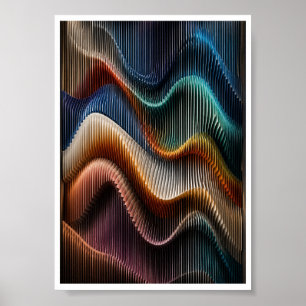 Poster Arte de Parede de Onda Paramétrica Espectro de Cor