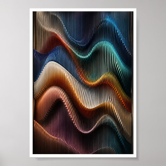 Poster Arte de Parede de Onda Paramétrica Espectro de Cor (Frente)