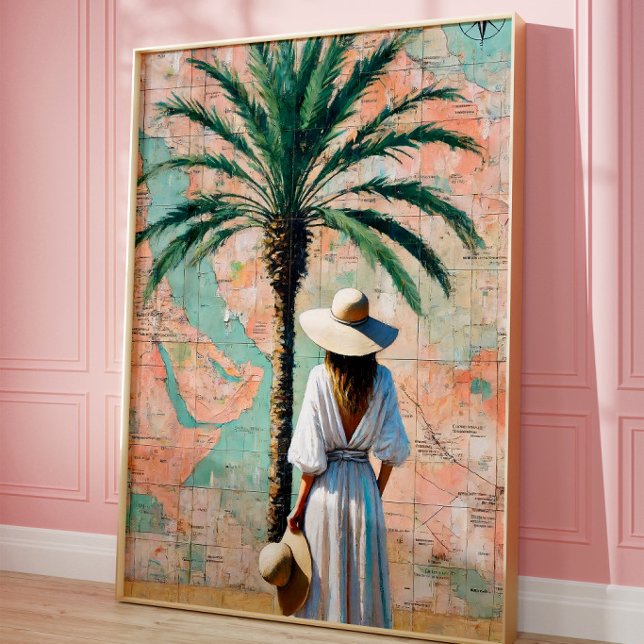 Poster Arte de Parede de Palma Costeira | Mediterrâneo (Criador carregado)