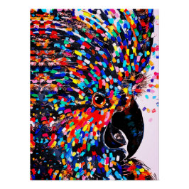 Póster Arte de Parede de Pássaro Tropical Vibrante no Exp