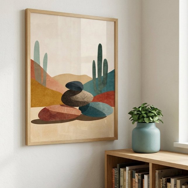 Poster Arte de Parede de Pedra de Cacto do Deserto para D (Criador carregado)