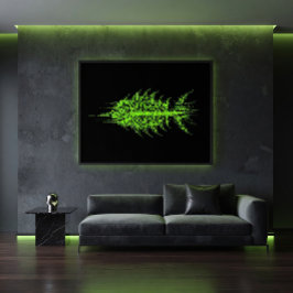 Póster Arte de Parede de Peixe com Código de Pixel com Fa