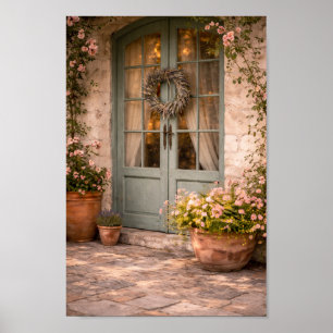 Poster Arte de Parede de Porta Country Francesa