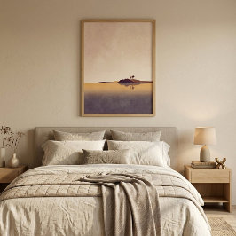 Poster Arte de Parede de Reflexão de Lago Minimalista par