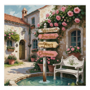 Póster Arte de Parede de Sinais Russos da Toscana - Perso