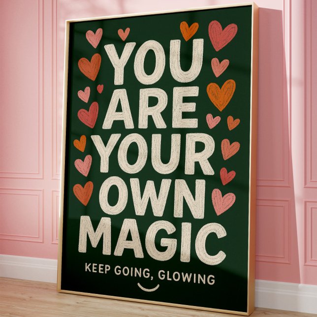 Poster Arte de Parede de Tipografia Motivacional (Criador carregado)