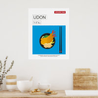 Arte de Parede de Udon de Comidas Japonesas