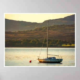 Poster Arte de Parede de veleiro da Baía de Kenmare Carta