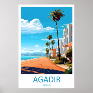 Poster Arte de Parede de Viagem Agadir Agadir Panejamento