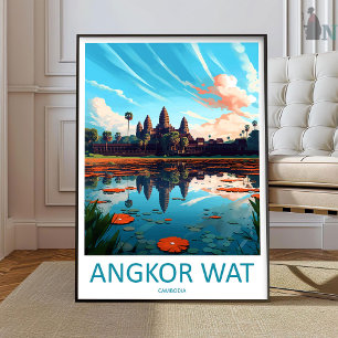 Poster Arte de Parede de Viagem Angkor Wat Arte de Parede