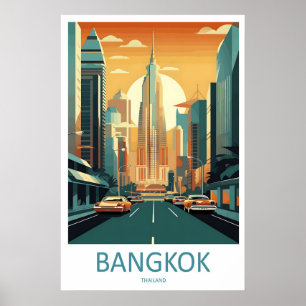 Poster Arte de Parede de Viagem Bangkok Decoração de Pare