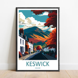 Poster Arte de Parede de Viagem de Keswick Keswick Pôster